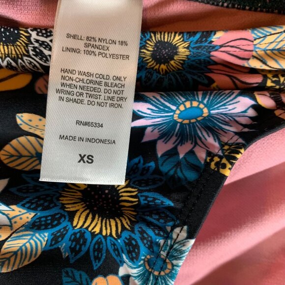 Salt + Cove Women's Ruched-Back Floral Hipster Bikini Swim Bottom Sz XS NWT 9964 - Picture 3 of 6